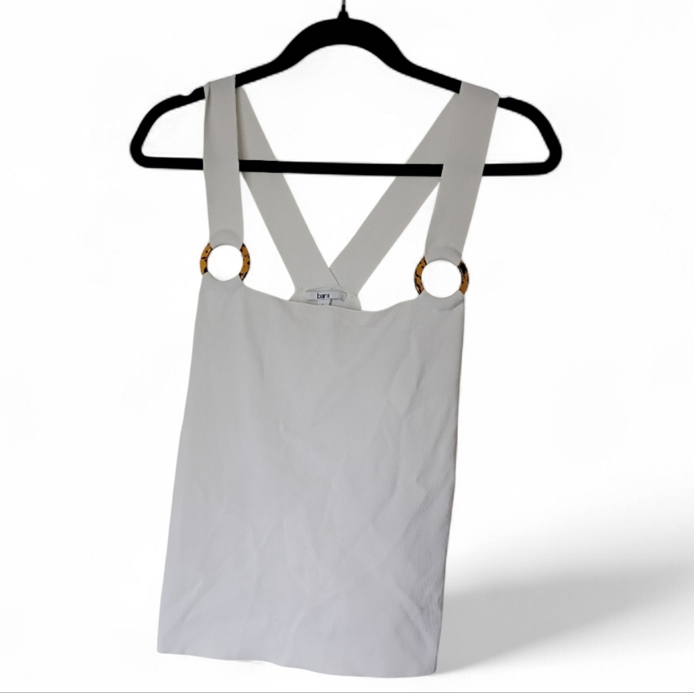 Bar III White Sleeveless Top Size L